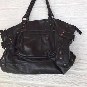 Vegan leather shoulder bag